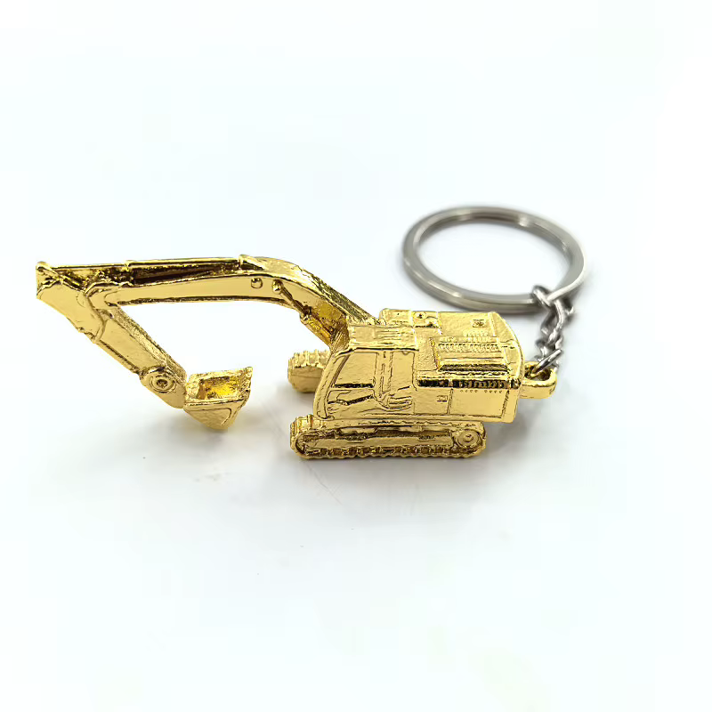 3D excavator keychain key ring digger key chain for men key holder creative portachiavi chaveiro llaveros hombre