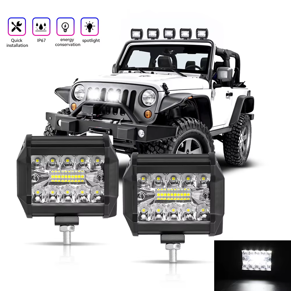 12V 24V barre de LED tout-terrain Spot inondation Combo barre lumineuse LED/lumière de travail pour camion voiture SUV 4WD 4x4 bateau ATV Barra phares LED