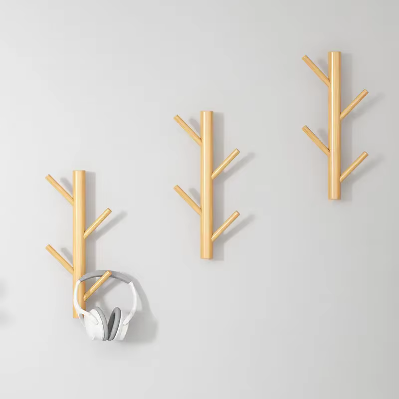 Cintre mural en bois massif simple et moderne, armoire T1, meubles de chambre à coucher, vêtements ménagers, rangement pour chapeaux
