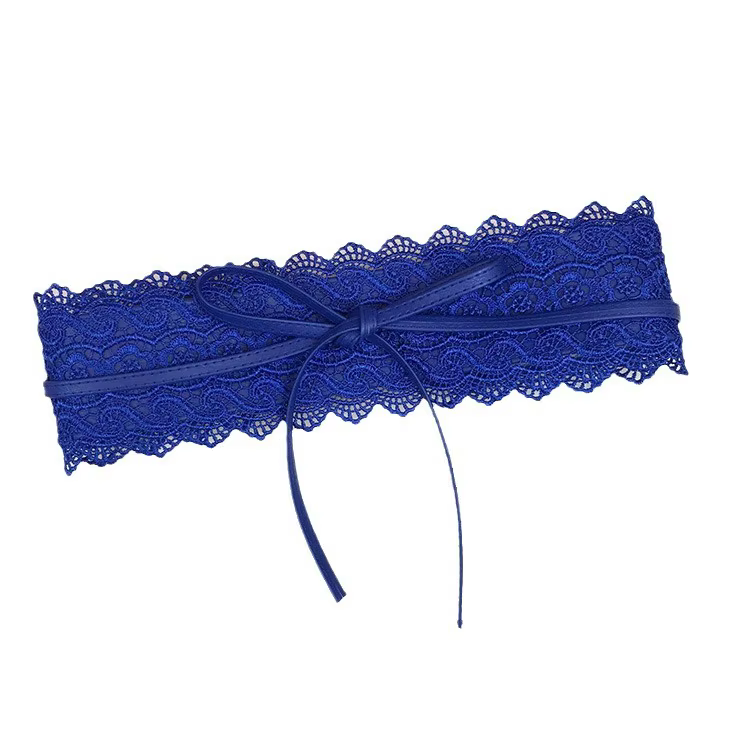 Ceinture en dentelle avec nœud pour femmes
