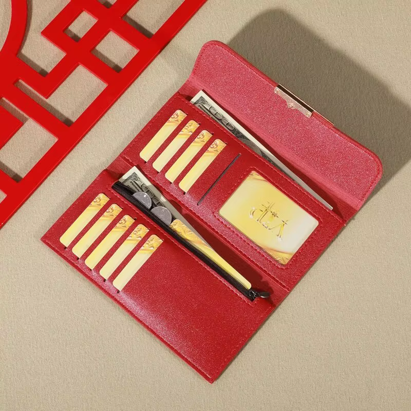 Portefeuille Long pliable en métal pour femmes