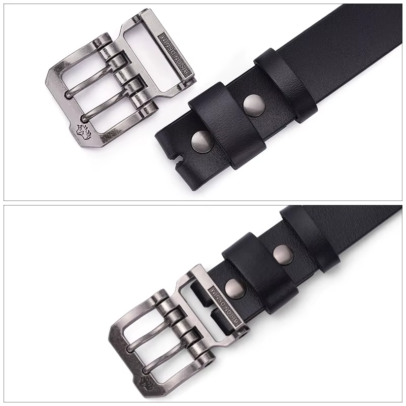 Ceinture en cuir véritable pour hommes