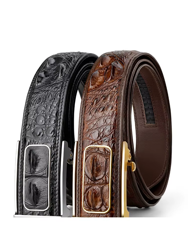 Ceintures Crocodile véritable pour hommes Alligator en cuir