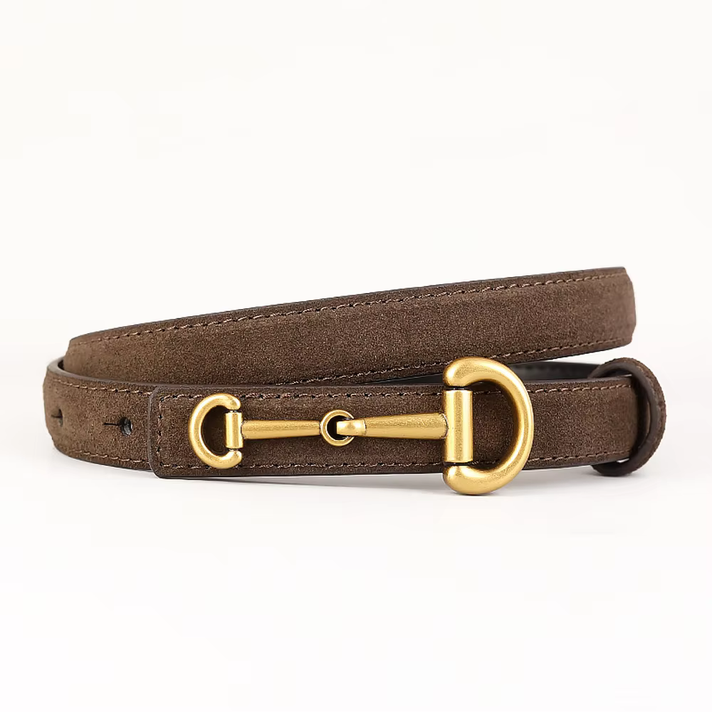 Nouvelle ceinture fine décontractée simple 2026 avec boucle fer à cheval