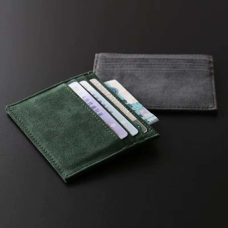 Portefeuilles miniatures pour hommes en cuir suédé de qualité