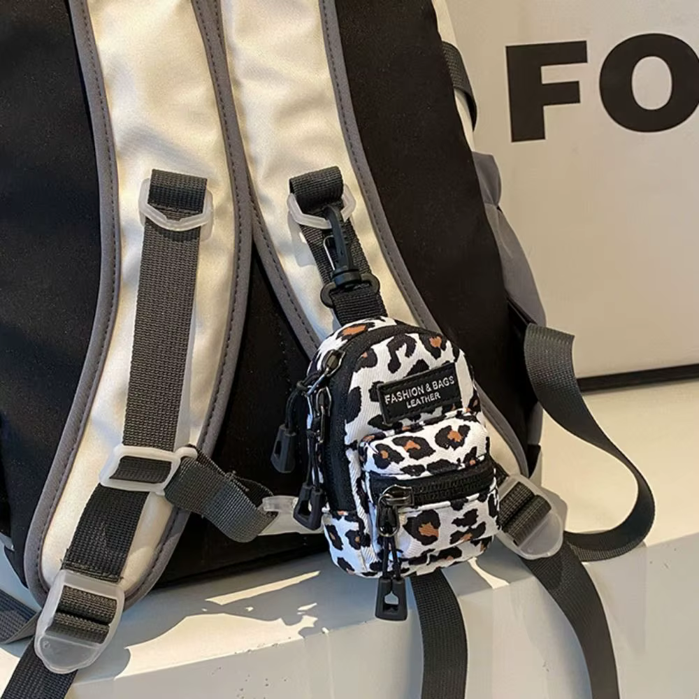 Pochette pour pièces de monnaie imprimé léopard