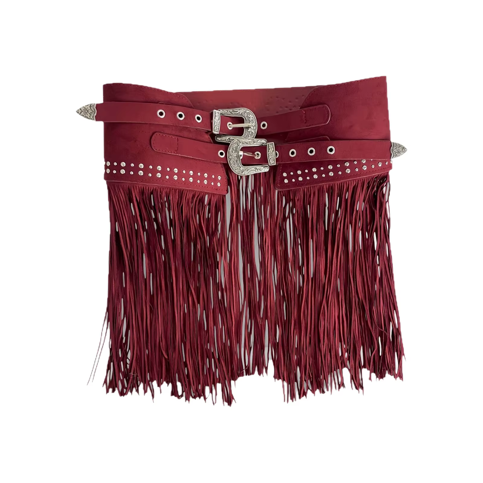 Ceinture de cowboy occidentale rétro bohème à franges, style hippie, large ceinture de taille, accessoire de mode décontracté pour diverses occasions