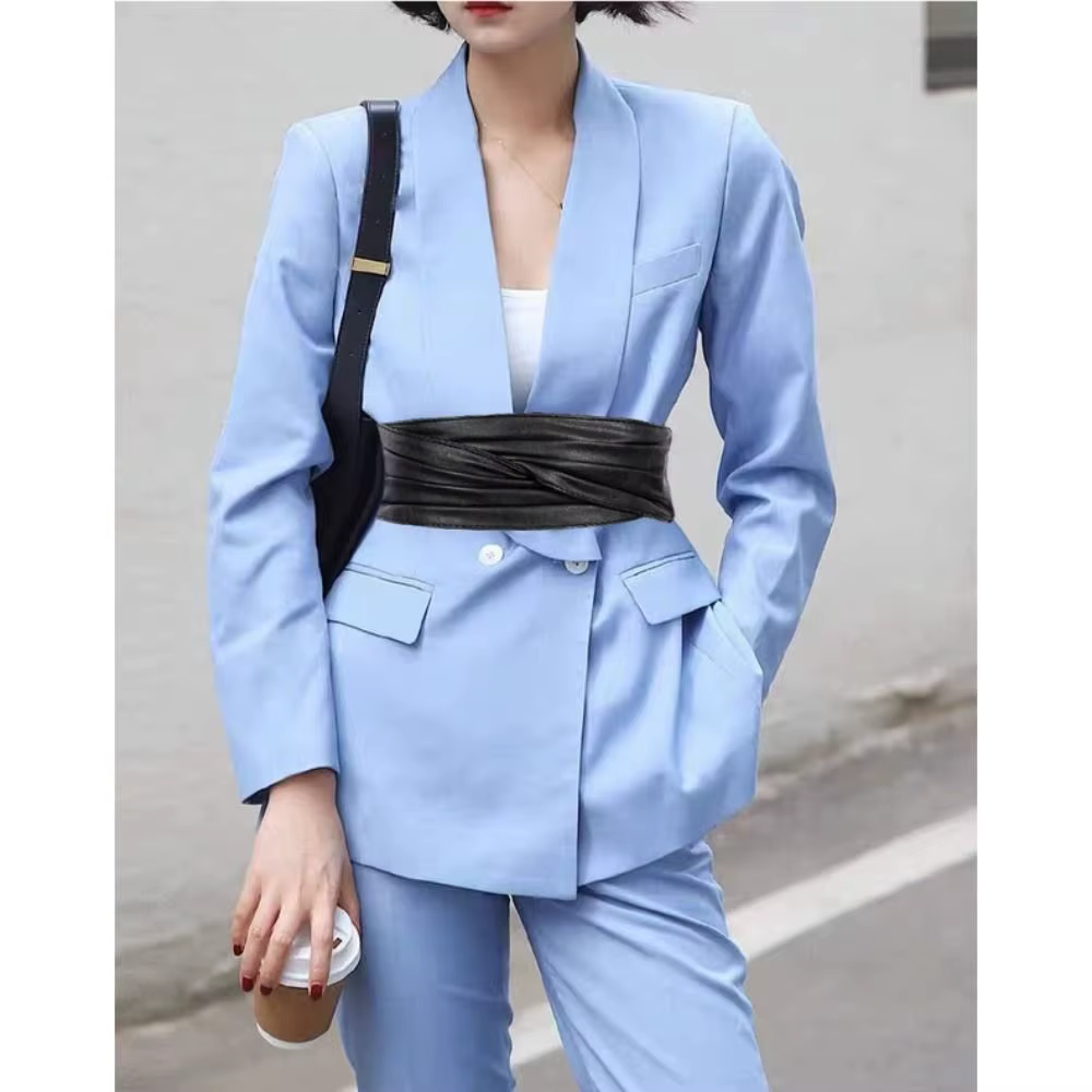 Ceinture large élastique élégante et réglable pour femme