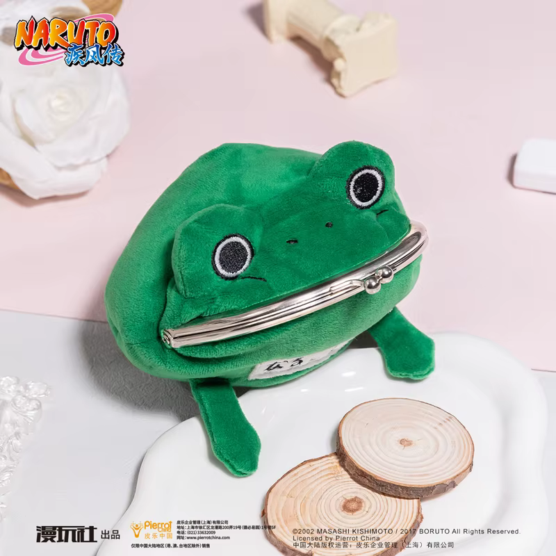 Naruto Green Frog Chine Autorisation officielle Cosplay Porte-monnaie Portefeuille