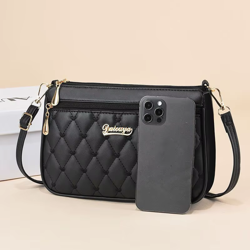 Sacs à bandoulière en cuir PU avec fermeture éclair pour femme
