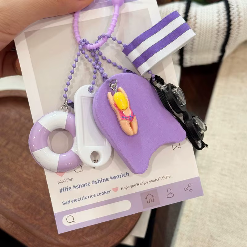 [Nouveau] Porte-clés flottant, porte-clés violet flottant sur l'eau, porte-clés pour bateau, pour la pêche, la voile, le surf, la natation, les sports nautiques