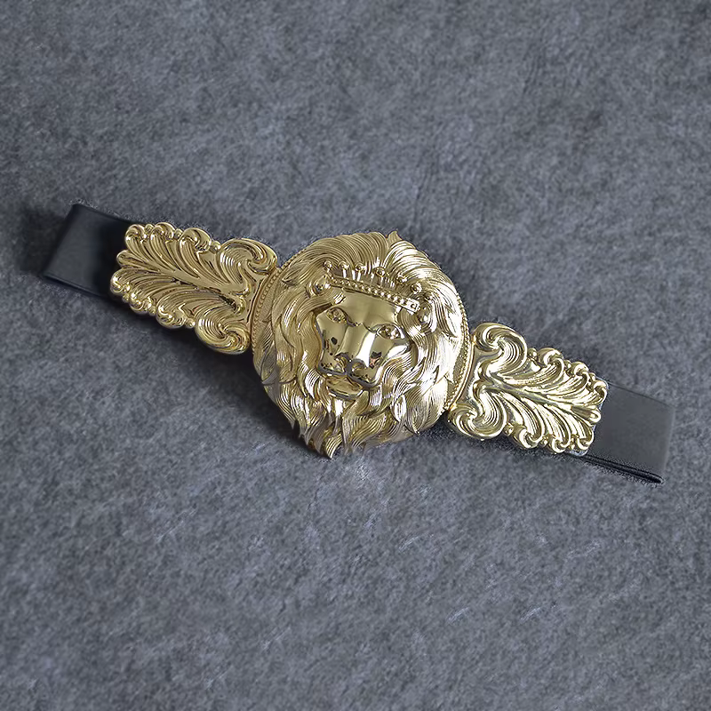 Ceinture tête de Lion doré pour femmes