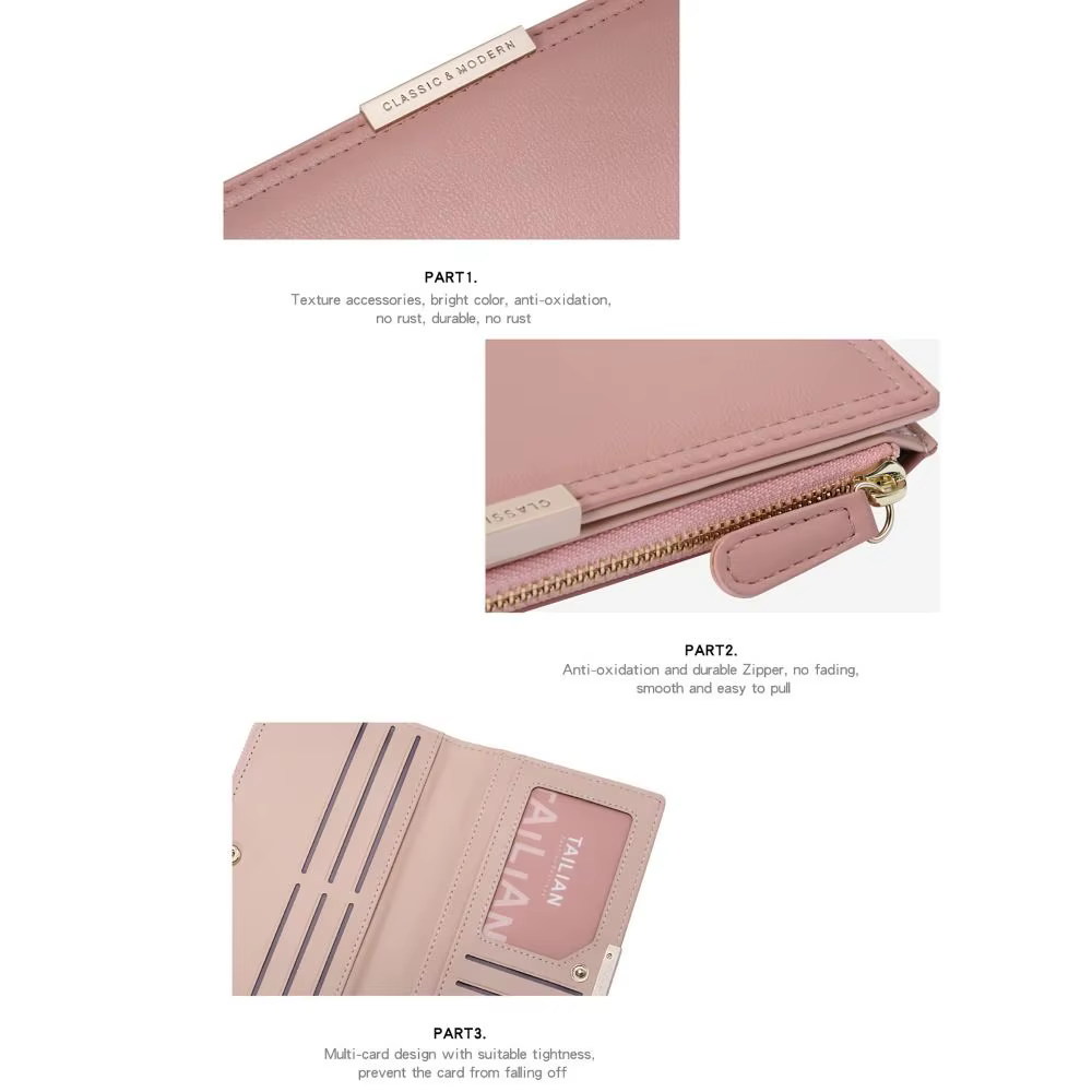 Portefeuille Long multi-cartes pour femmes