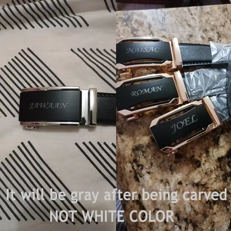 Ceinture en cuir avec nom personnalisé pour hommes