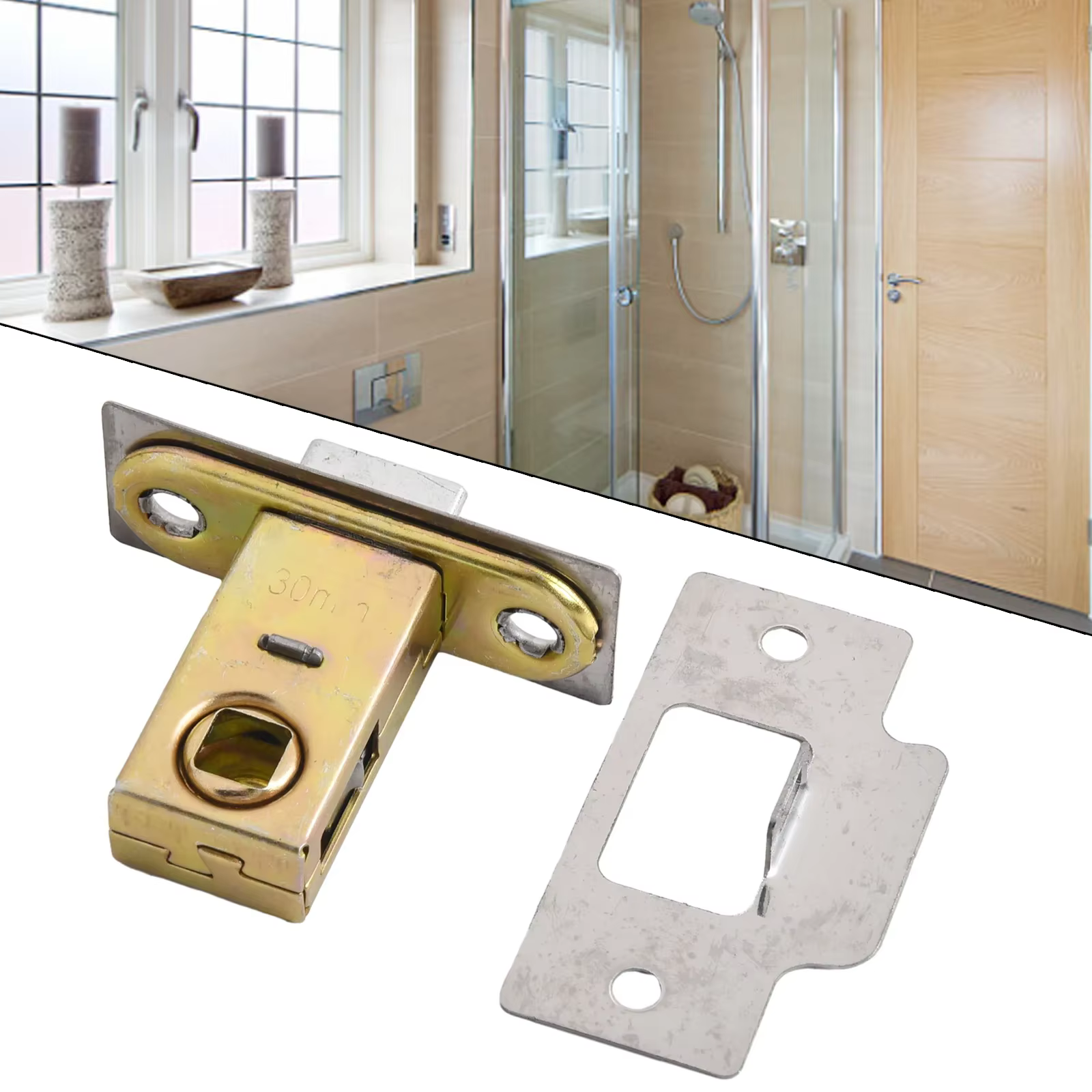Loquet tubulaire de porte Mortice, installation de boulon interne, loquet non à ressort 30/35/40/ 45mm, serrures de quincaillerie pour portes en alliage de Zinc