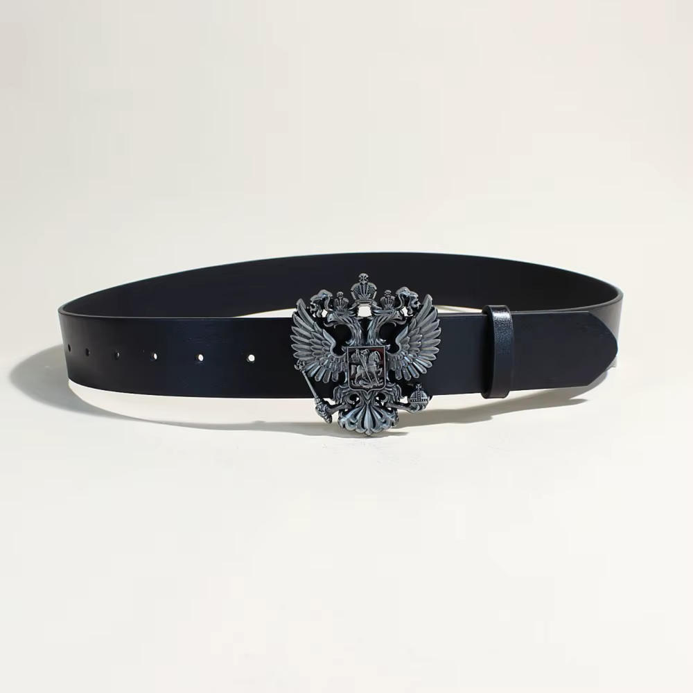 Ceinture en cuir PU de Style Punk noir avec goujons en métal