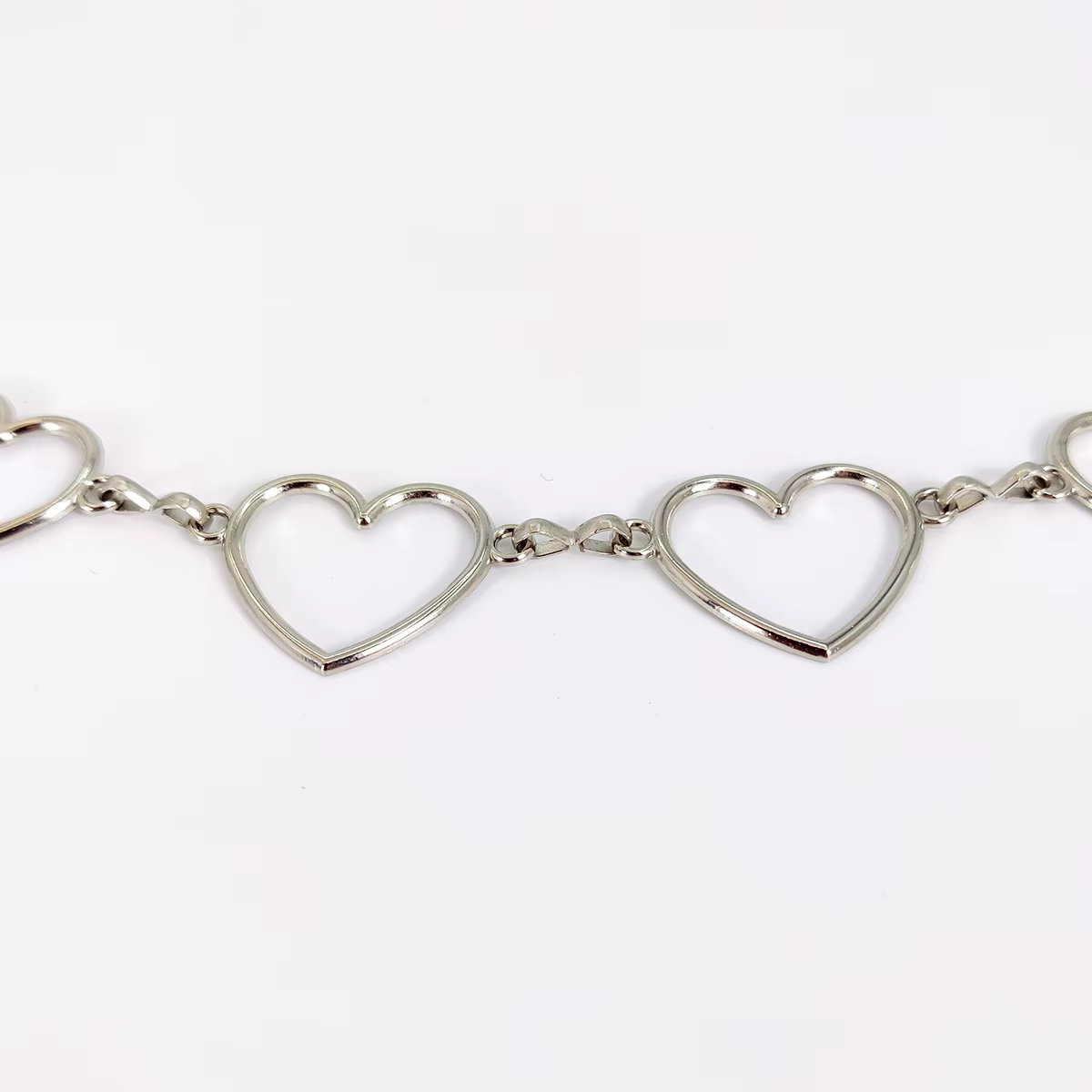 Ceinture femme marque de luxe en forme de coeur en métal taille chaîne