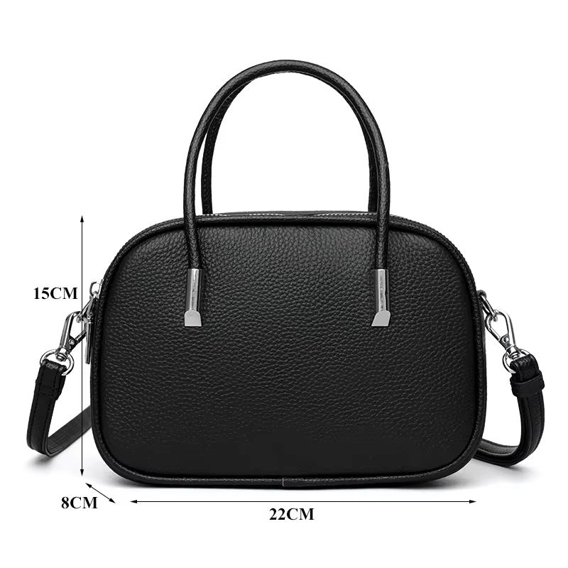Sac bandoulière en cuir véritable pour femme