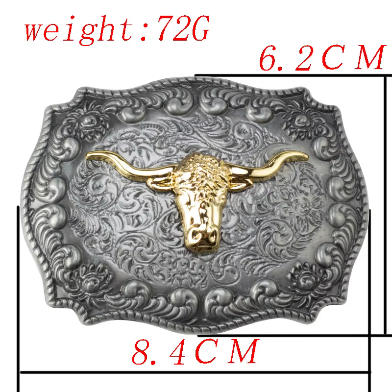 Boucle de ceinture en métal bicolore