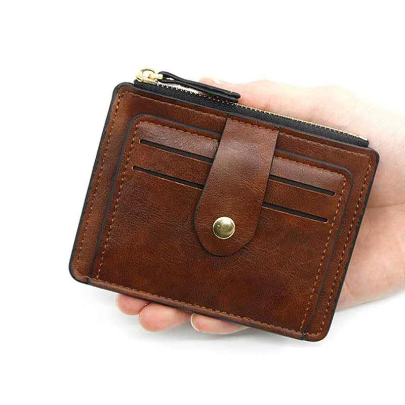 Petit portefeuille de luxe en cuir pour hommes et femmes