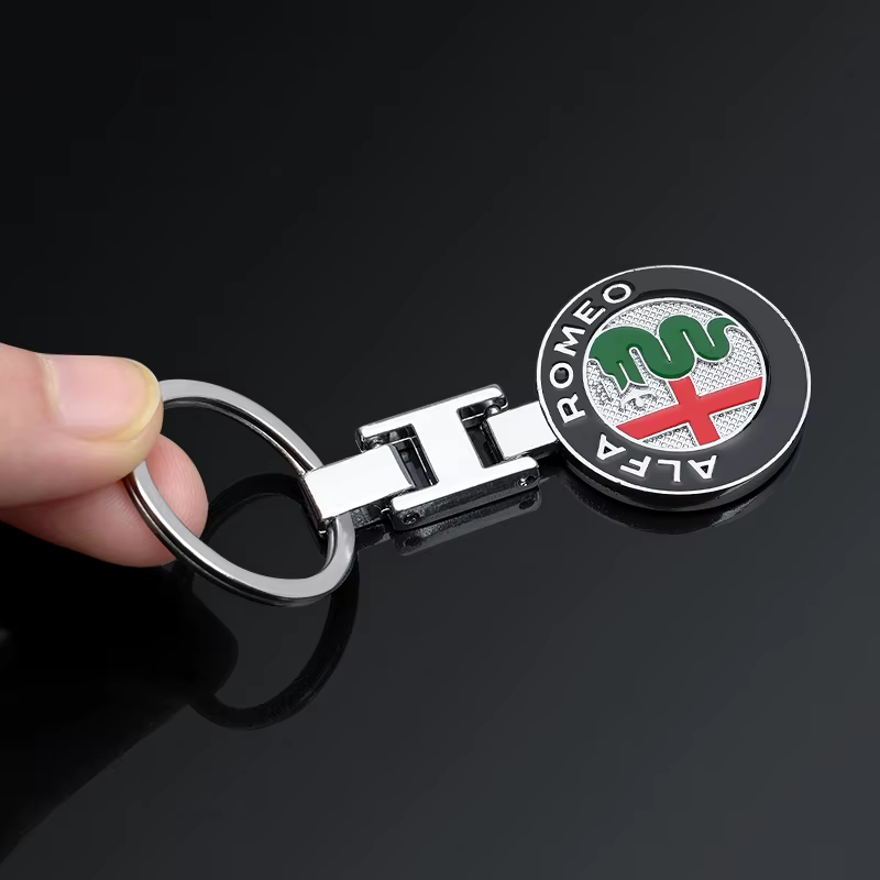1 pièce Porte-clés emblème de voiture en métal