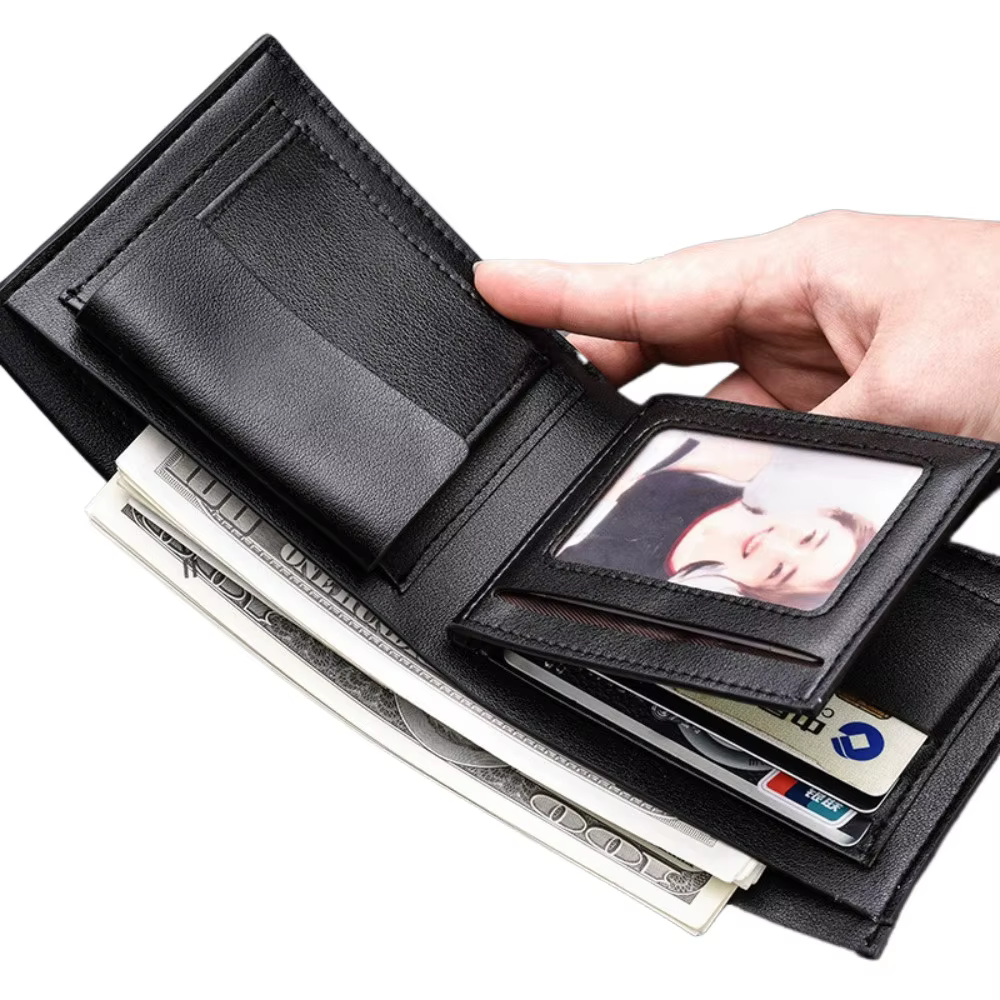 Portefeuille en cuir PU pour hommes