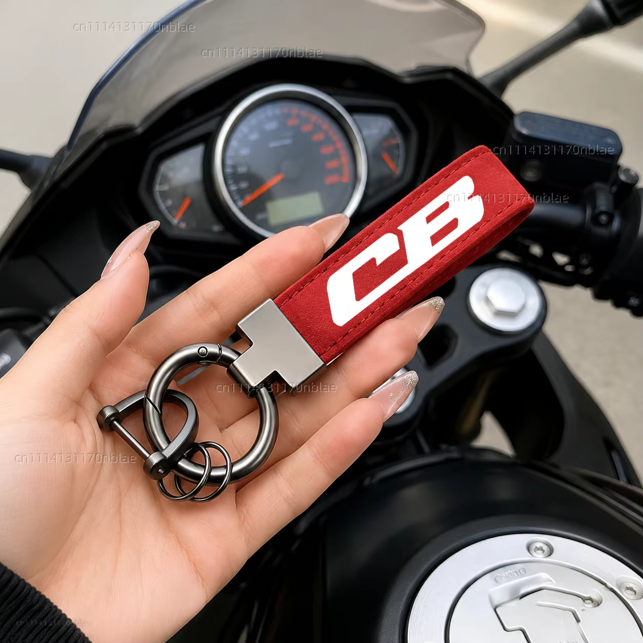 Porte-clés en cuir et daim de haute qualité