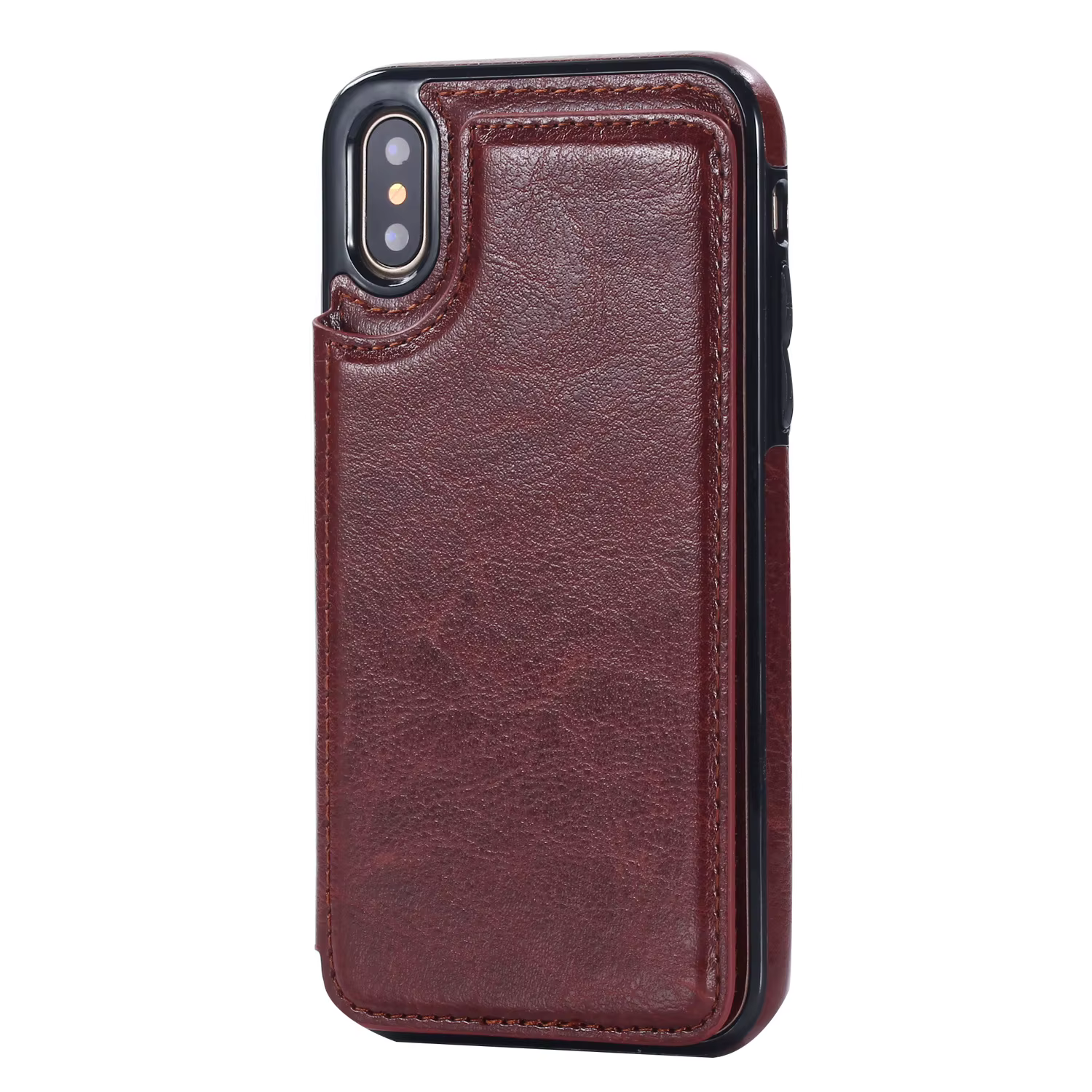 Coque de téléphone portefeuille antichoc en cuir