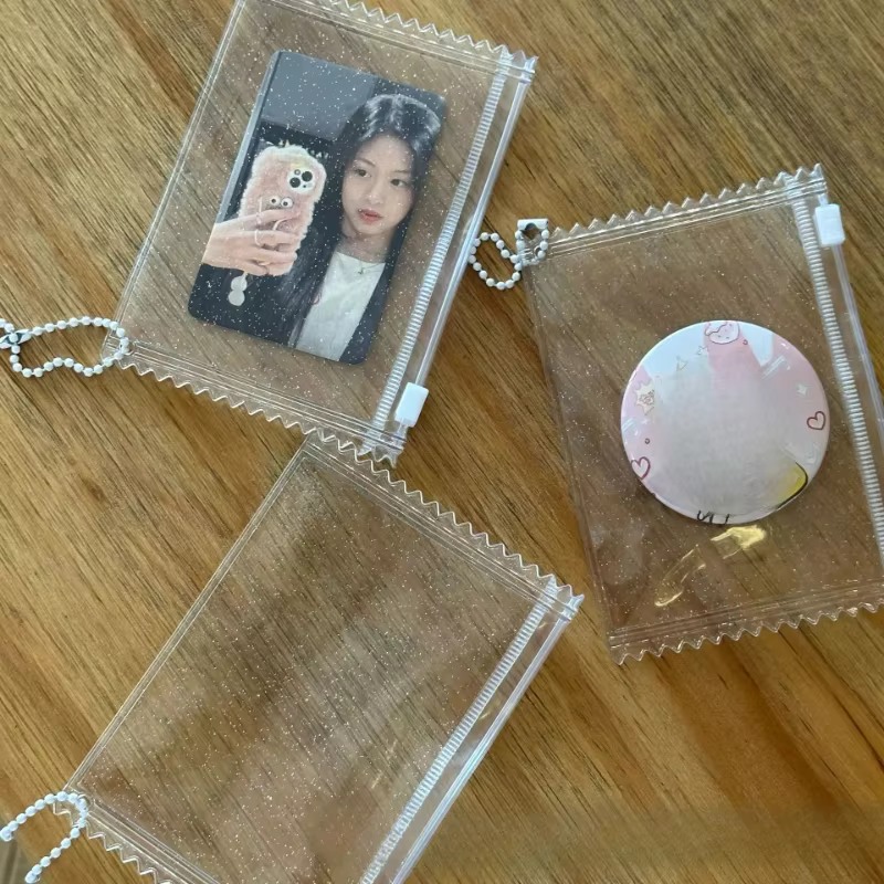 INS Transparent porte-carte sac Photocard titulaire haute définition idole Photo