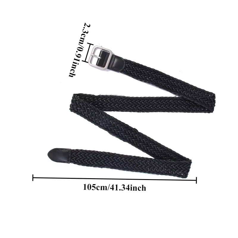 Ceinture en corde de chanvre tressée tendance pour femme, style coréen rétro, pour étudiantes - 1 pièce