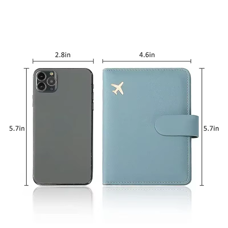 Couverture de passeport en cuir PU pour hommes et femmes