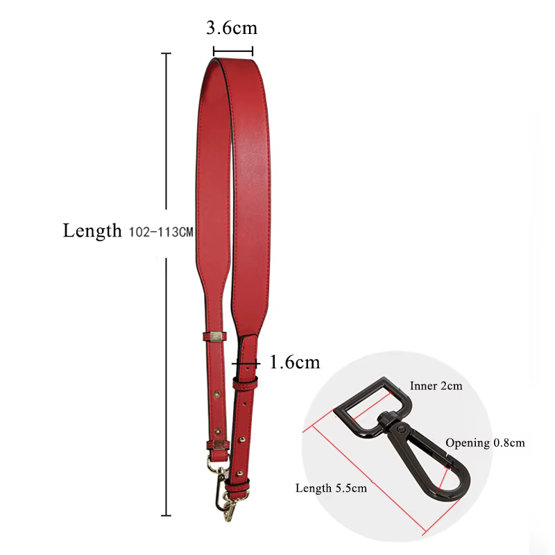 103-113 cm réglable en cuir véritable épaule sac à bandoulière sangle remplacement sac à main ceinture femmes sac