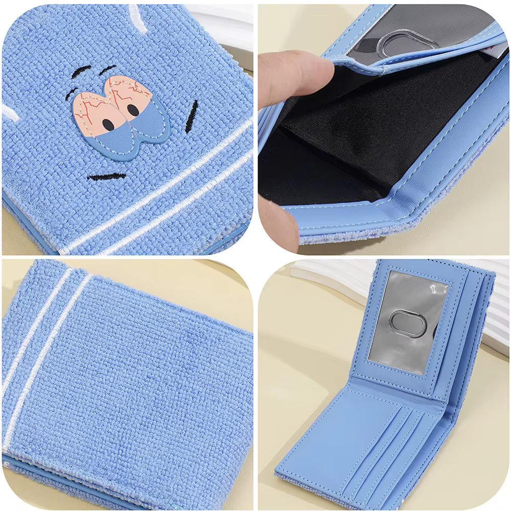Portefeuille de dessin animé en peluche pour femmes
