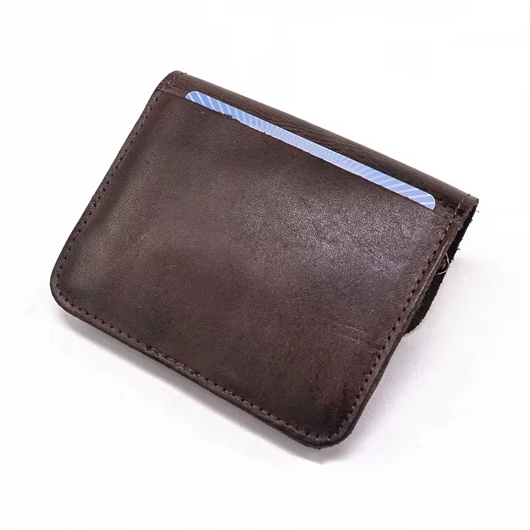 Portefeuille en cuir véritable fait à la main pour hommes et femmes