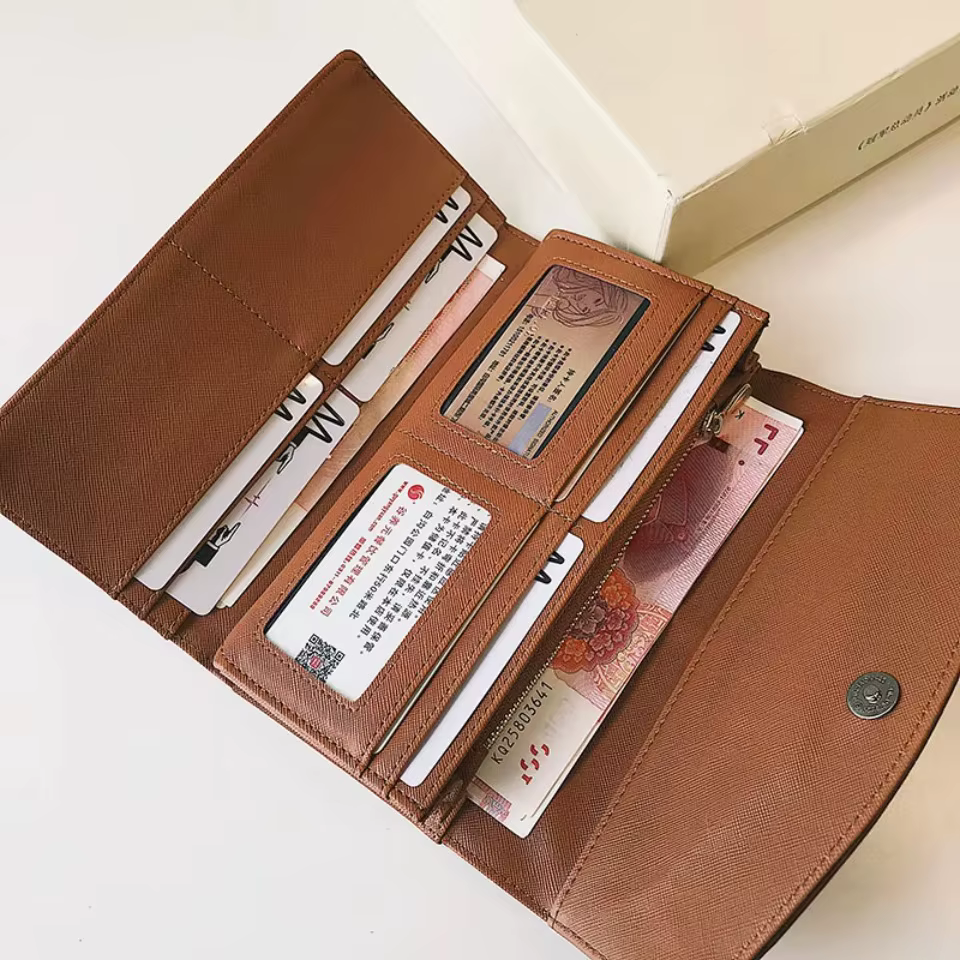 Portefeuille Vintage à trois volets pour femmes