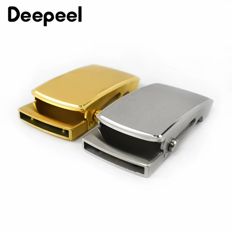 Boucle de ceinture en acier inoxydable 36mm/39mm, fermoir à roulettes en laiton massif, boucles automatiques sans dents, accessoires de tête en cuir