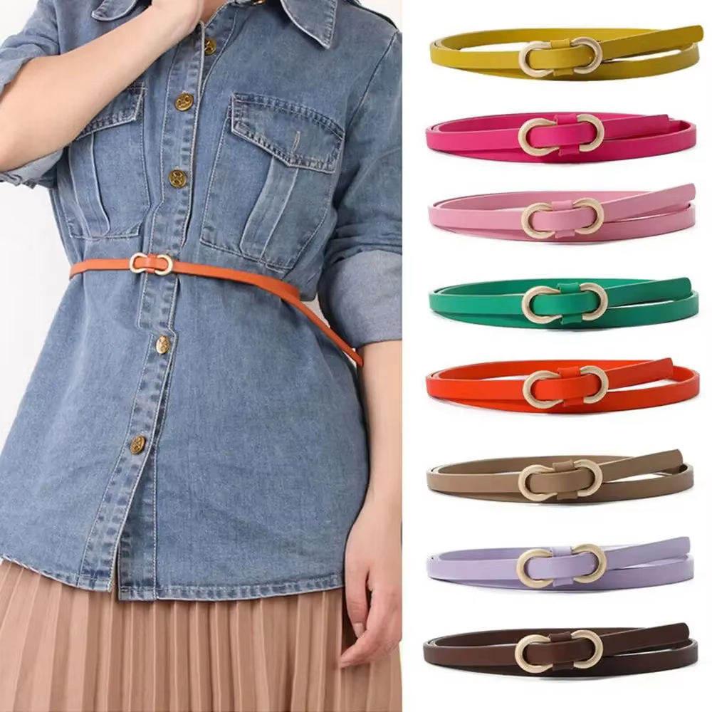 Ceinture en cuir vintage pour robe chemise