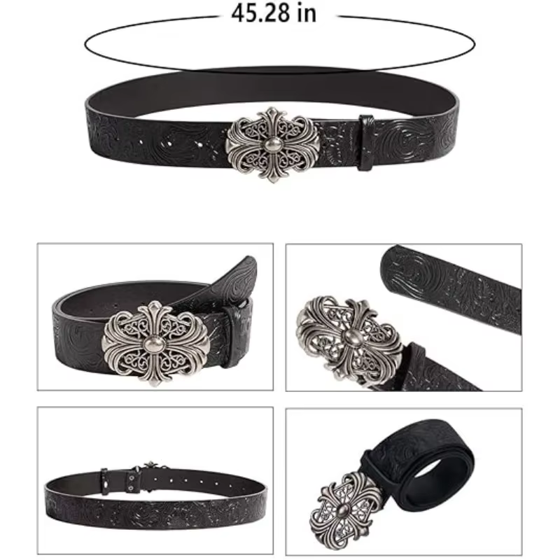 Ceinture rétro bohème punk Y2K, ceintures de mode personnalisées pour hommes et femmes, parfaites pour les jeans, les robes et les tenues décontractées