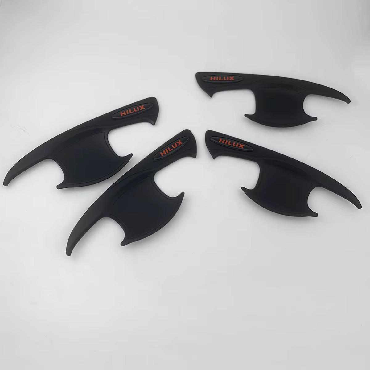 Poignée de porte noire pour Toyota Hilux Revo Fortuner, couvercle de bol, style de pâte de garniture, accessoires de voiture, 2015, 2016, 2017, 2018, 2019, 2020, 256