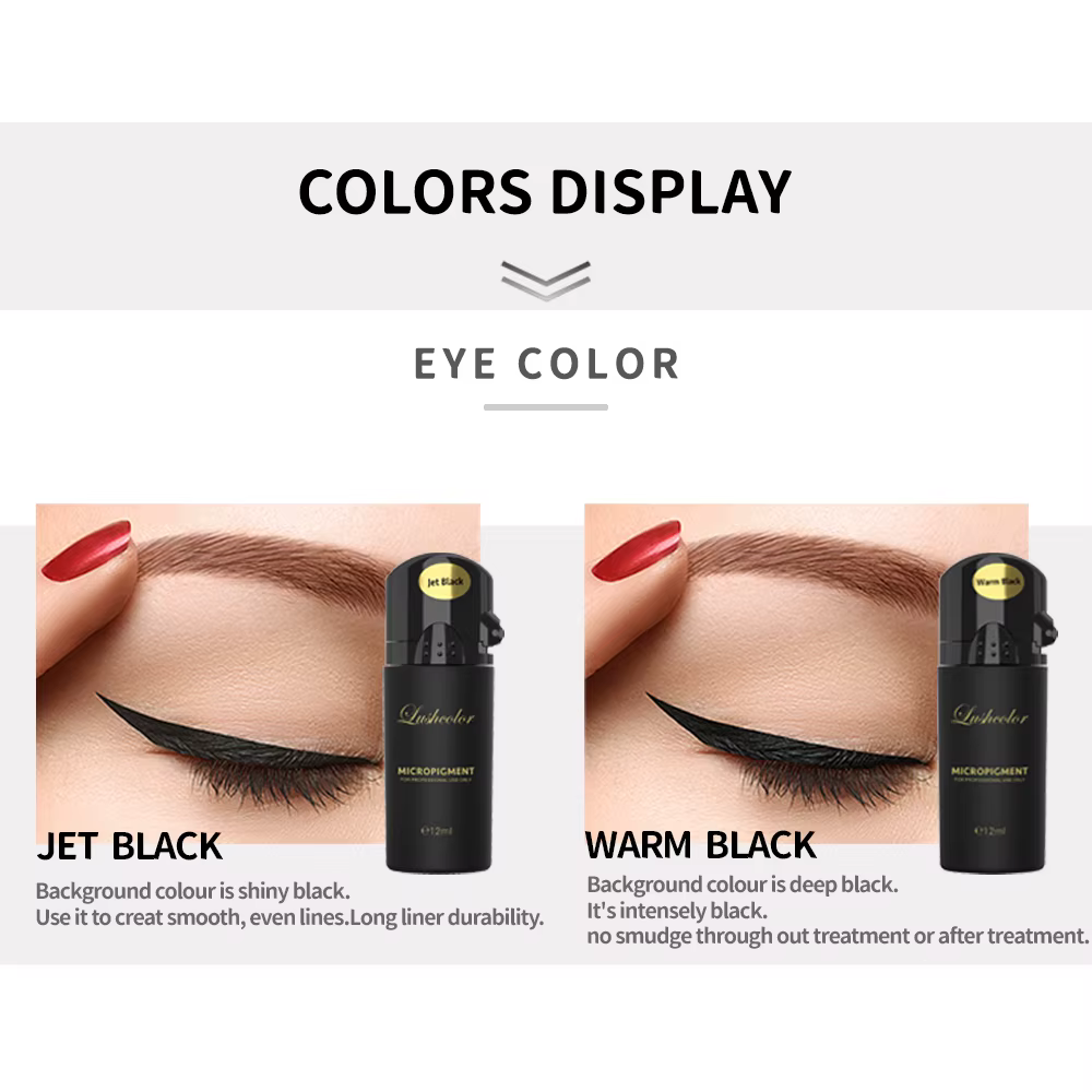 Lushcolor 12ml Pigment Semi-Crémeux Inorganique pour Tatouage, Maquillage Permanent, Encres Manuelles de Microblading pour Lèvres, Sourcils, Eyeliner – Beauté