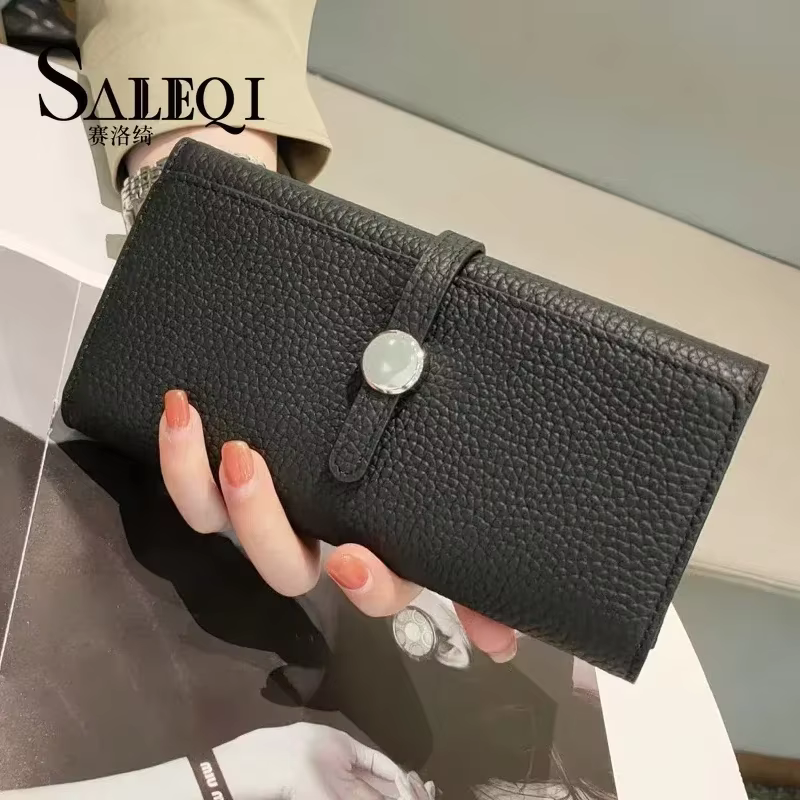 Portefeuille en cuir véritable pour femmes