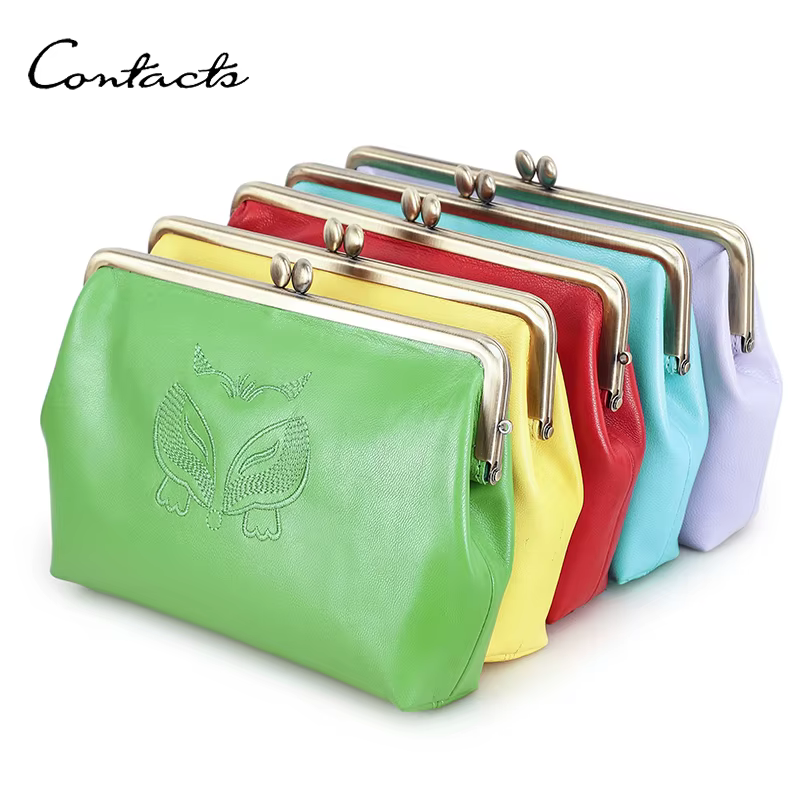 Portefeuille à main en cuir véritable CONTACT'S
