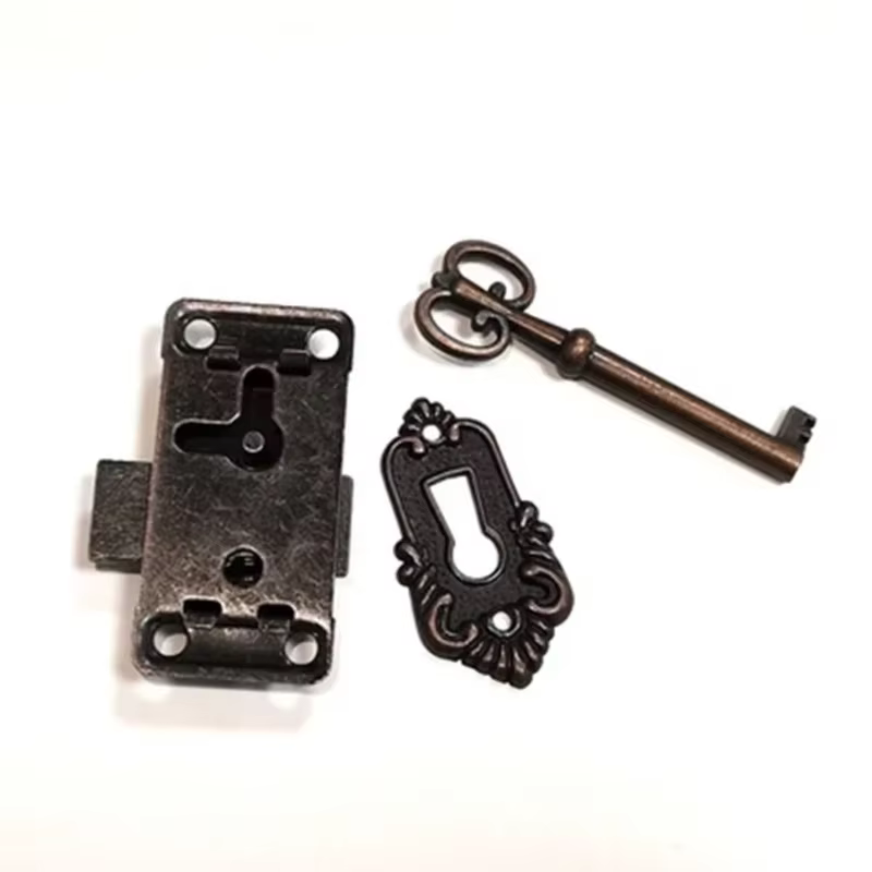 Serrure de porte Antique, tiroir, boîte à bijoux, armoire, armoire, ensemble de serrures de porte, armoire, armoire, serrure de porte + meubles clés