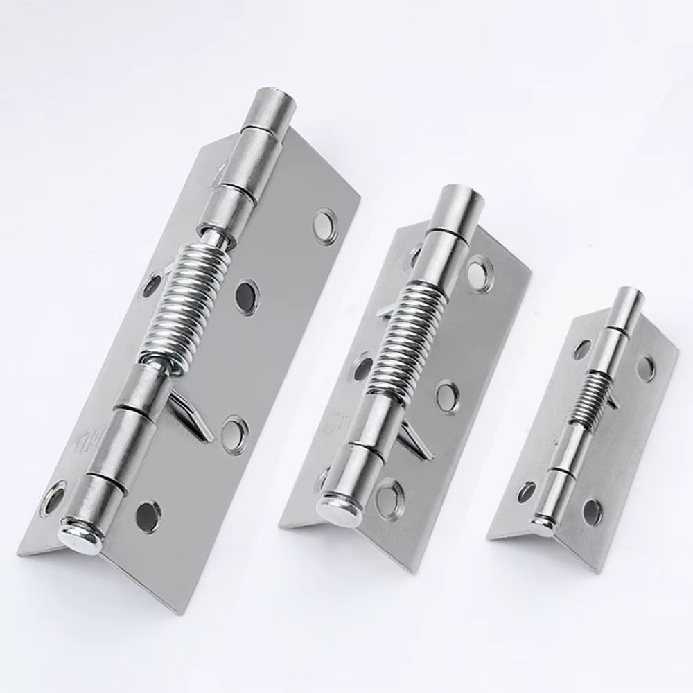 Charnière à ressort à fermeture automatique, charnières de porte en acier inoxydable, charnière d'armoire de positionnement, accessoires de quincaillerie pour meubles