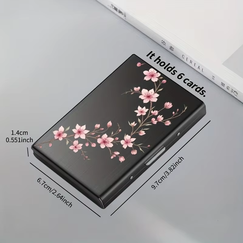 Porte-cartes en acier inoxydable à 6 cartes