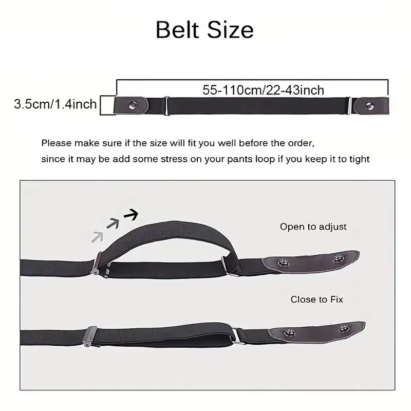Ceinture élastique Simple et à la mode pour hommes et femmes