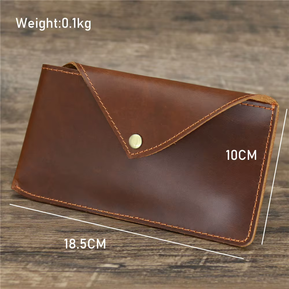 Portefeuille Long en Cuir Véritable pour Homme