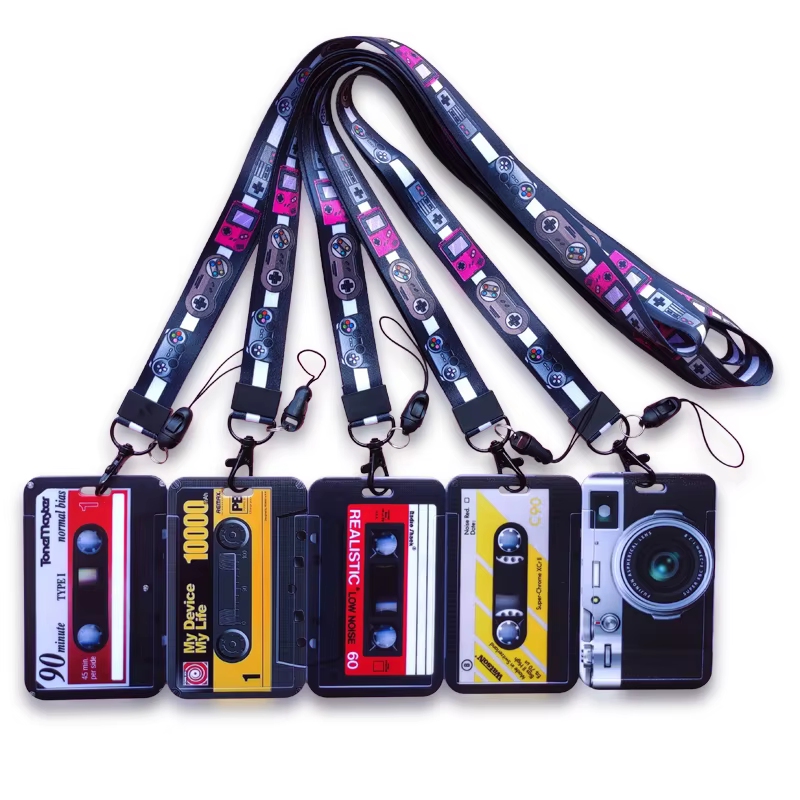 Porte-cartes à bande rétro