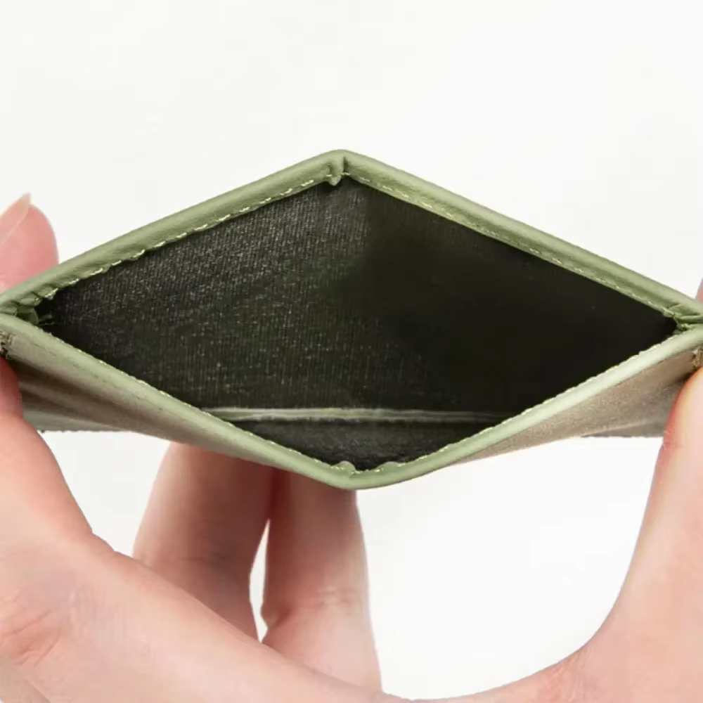Mini portefeuille en cuir Ultra-fin à 4 fentes
