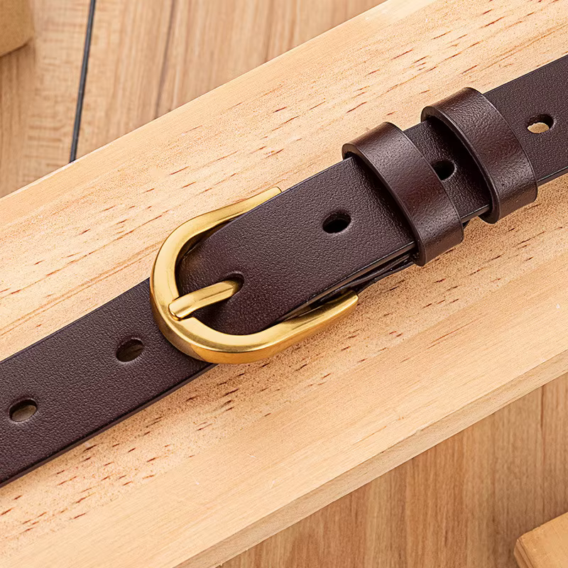 Ceinture en cuir de vachette véritable pour femme